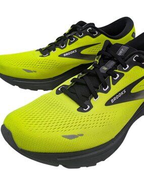 Brooks Ghost 15 Running Shoes Mens Size 13 US Neon Yellow Black Athletic
